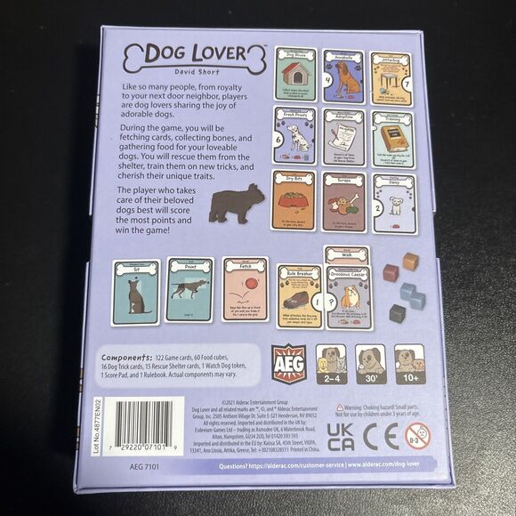 Dog Lover Card Game By AEG And David Short - Picture 2 of 3